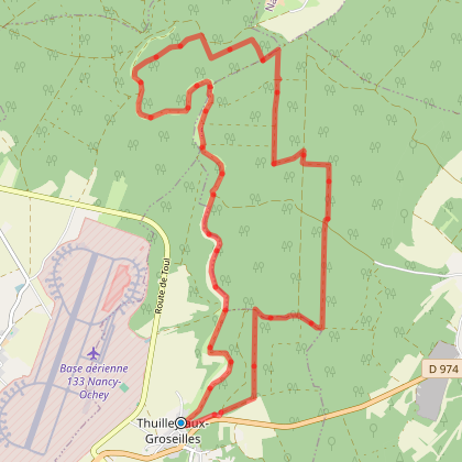 Parcours marche Bois du Juré Thuilley aux groseilles