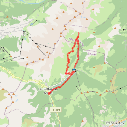 Parcours marche La giettaz Le Plan et retour à La Giettaz La giettaz