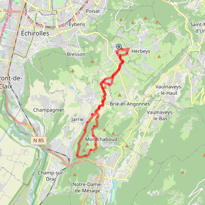 Parcours Vtt De Brie Et Angonnes Tour De Montchaboud Brie Et Angonnes