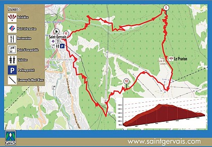 Itinéraire trail difficile Le Prarion