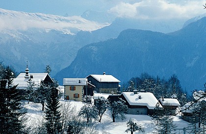 The village of Chantemerle in winter