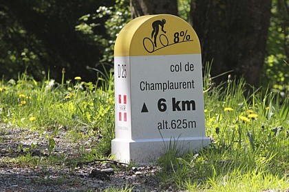 Cycling ascent of Col du Grand Cucheron via Col de Champlaurent