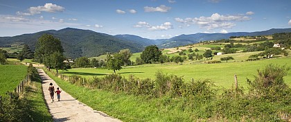 Downward cyclo route La Cance