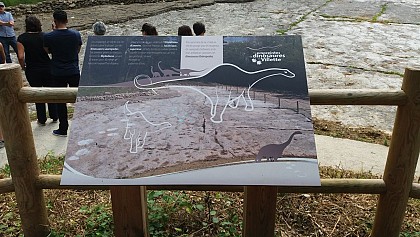 Dinosaur footprints at Villette