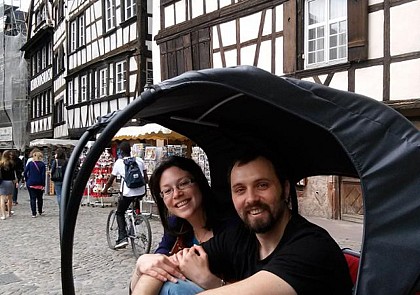 Tour guidé en vélo-calèche du quartier de la Petite France !