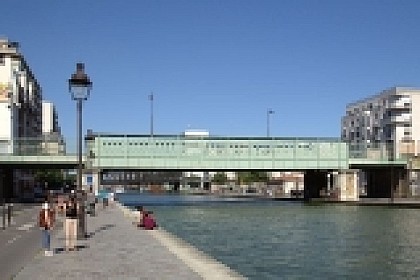 Bridge of the street of Ourcq