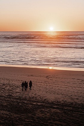 Coucher de soleil sur la plage de la Garluche