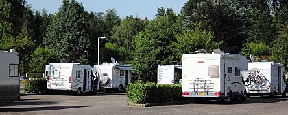 Camper van service area