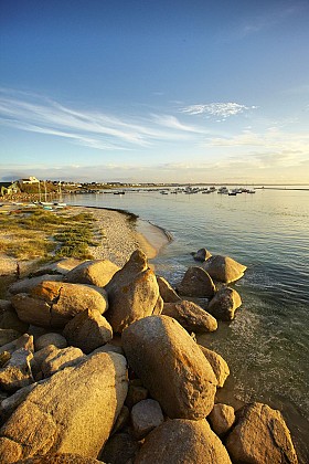 Point de vue sur le port de Plouescat.