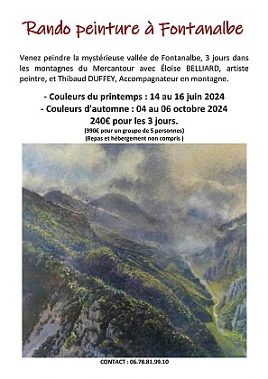 Painting hike in Fontanalbe
