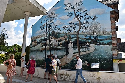 "Les mariés", fresque par Raphaël Toussaint