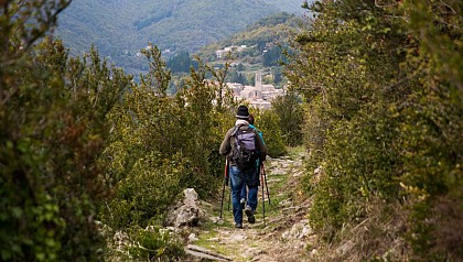 Vue sur Antraïgues et la Vallée de la Volane