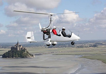 Survol de la Baie du Mont-Saint-Michel en ULM pendulaire ou autogire - 30min