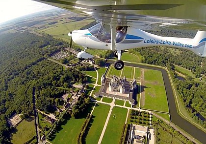 Baptême en ULM au-dessus de Chambord ou de Chenonceau