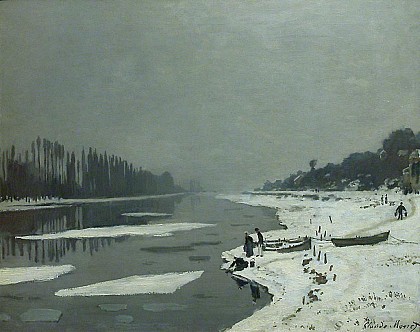 Glaçons sur la Seine à Bougival