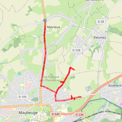 Itinéraire secondaire Maubeuge