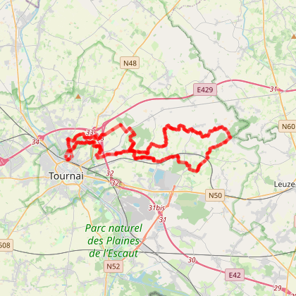 Boucle Tournai - Maulde 37 km