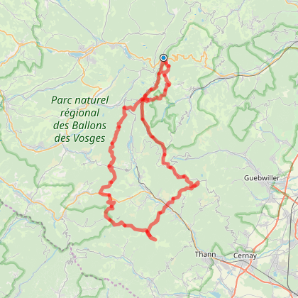 Boucle Vosges 95 KM par le sentier des roches et les crêtes.
