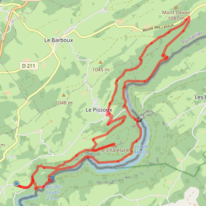 Le saut du Doubs/ Bélvèdère du Chatelard/Les planots