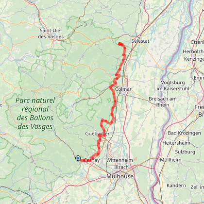 Velo.Route.Vignoble Alsace THann au Ht. Koenisgsbourg