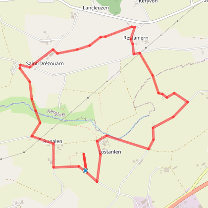 Circuit des trois chapelles à Cléden-Poher et Kergloff