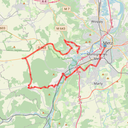 Parcours voiture LE PAYS MESSIN À TRAVERS SON HISTOIRE Metz