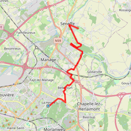 Route racing bike - De Mariemont à Seneffe - Manage