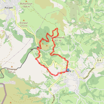 Parcours marche Suhalmendi et Col de SaintIgnace depuis Sare Sare
