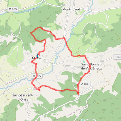 Parcours marche  Autour de l'Herbasse  Miribel