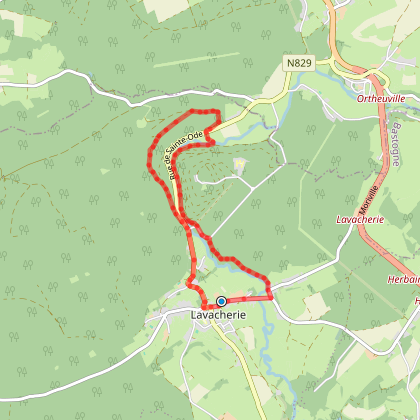 Parcours marche Itinéraire de la Bonne Dame L1 Sainteode