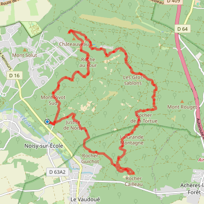 Tracé des 25 bosses des 3 pignons Fontainebleau