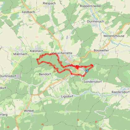 Grotte des Nains - Ruines du château de Ferrette - Tour de Rossberg