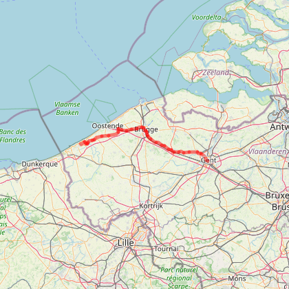 Gand-Nieuwpoort via fietsnet