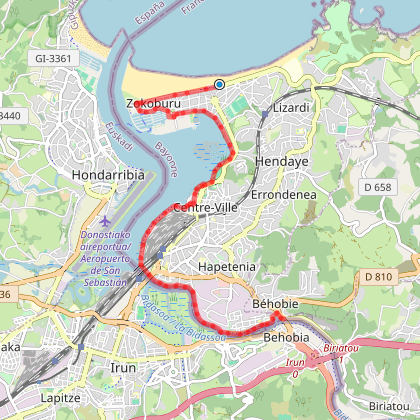 D'Hendaye à Irun rive droite