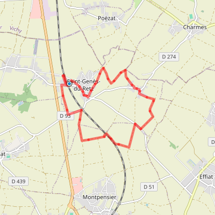 Route walk saintgenesduretz_la pierre sanglante_09.7km Saint