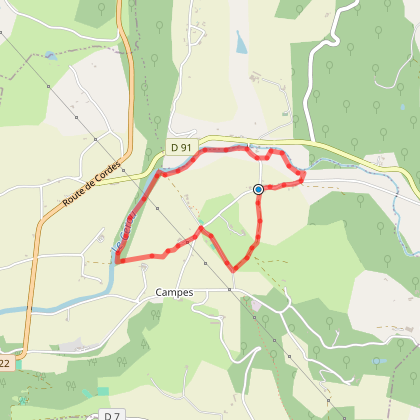 Parcours marche - Sentier du Cérou - Saint-marcel-campes