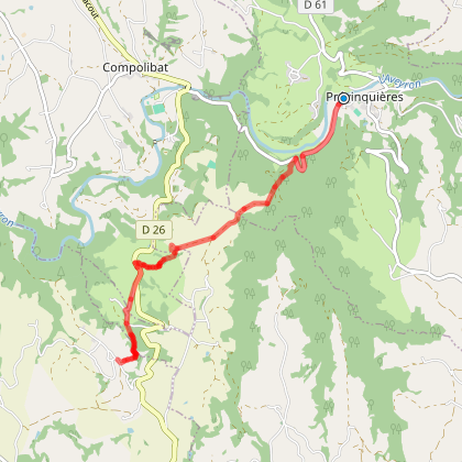 Parcours vélo à assistance électrique VTT VAE Liaison Prévinquières