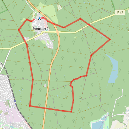 Parcours marche randonnée au départ de la Mairie de Pontcarré Pontcarre