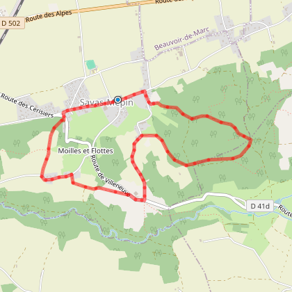 Parcours marche SavasMépin Bois Thomas Savasmepin
