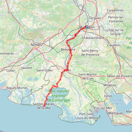 Parcours Vtt Avignon Saintes Maries De La Mer Avignon