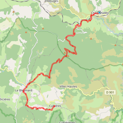 Parcours marche J1 ChasseradèsCubières Chasserades