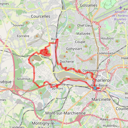 Parcours marche Charleroi La boucle noire Charleroi