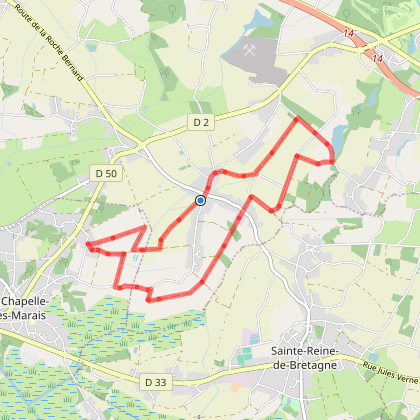 Parcours marche LA ROCHE AUX LOUPS Missillac