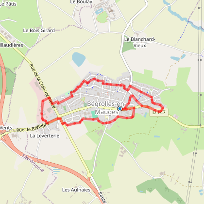 Parcours marche PROMENONSNOUS À BÉGROLLES EN MAUGES Begrollesen