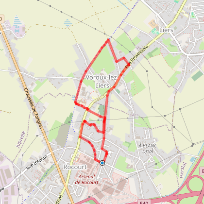 Parcours marche - Balade du 19 juillet à Rocourt - Liège