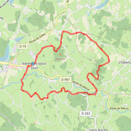 Circuit marche Marche de Varennes sous Dun 01/05/2017 Parcours 2