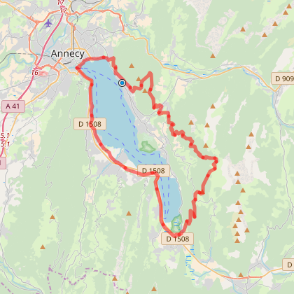 tour lac annecy km