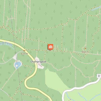 Pupitre pédagogique sur l'exploitation de la forêt de la Comté