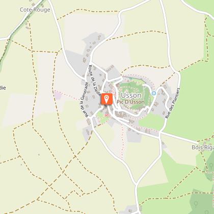 Scenography on the village of Usson