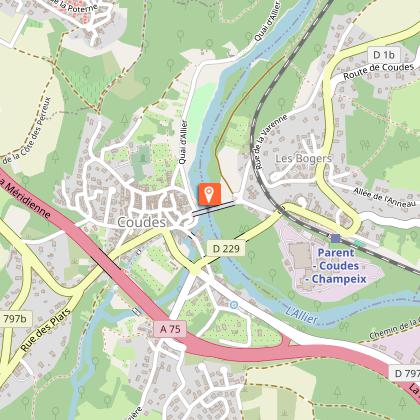 The suspended bridge of Coudes